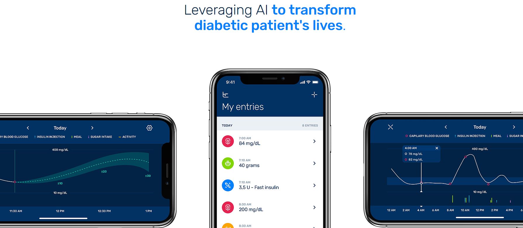 7.	hillo : Première plateforme de support à la décision pour patient diabétique, basée sur une technologie prédictive de glycémie qui s’adapte à la physiologie et aux habitudes de chaque patient. Notre technologie combine des modèles pharmacodynamiques à une intelligence artificielle. Nous développons des outils pour aider les patients à anticiper et éviter les hypo- ou hyperglycémies ainsi que des outils pour les équipes de soins afin de les aider à mieux comprendre la réponse glycémique spécifique à chaque patient.